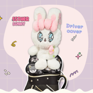 Headcover กระต่าย Esther Bunny (สีขาวโบว์ชมพู) - ลิขสิทธิ์แท้ รุ่น Ribbon Bunny สำหรับ Drive