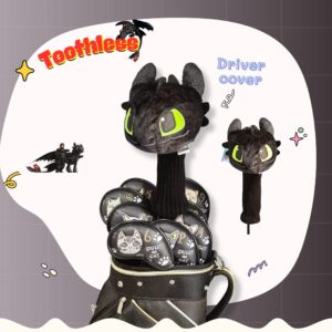 Headcover มังกรเขี้ยวกุด (Toothless) สีดำ - ลิขสิทธิ์แท้ สำหรับ Driver cover 460cc