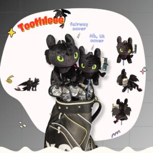 Headcover มังกรเขี้ยวกุด (Toothless) สีดำ – ลิขสิทธิ์แท้ สำหรับ Hybrid, Ut cover