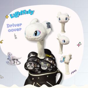Headcover มังกรเพลิงนวล (Linhtfuly) สีขาว – ลิขสิทธิ์แท้ สำหรับ Driver cover 460cc