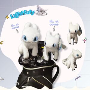 Headcover มังกรเพลิงนวล (Linhtfuly) สีขาว – ลิขสิทธิ์แท้ สำหรับ Hybrid, Ut cover