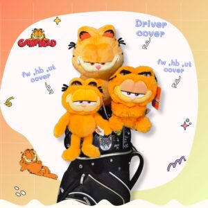 Set Headcover การ์ฟิลด์ (Garfield) แมวส้มจอมกวน - ลิขสิทธิ์แท้ สำหรับ Driver, Fairway, Hybrid, Ut cover
