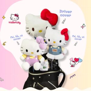 Set Headcover เฮลโล คิตตี้ (Hello Kitty) - Sanrio ลิขสิทธิ์แท้ สำหรับ Driver, Fairway, Hybrid, Ut cover