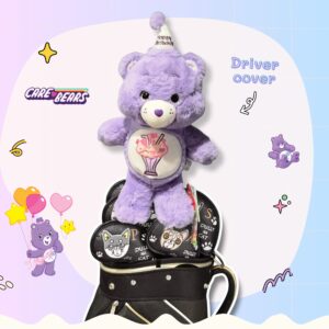 Headcover หมีแคร์แบร์ (Share Bear) สีม่วง - Care Bears ลิขสิทธิ์แท้ ลายอมยิ้ม สำหรับ Driver cover
