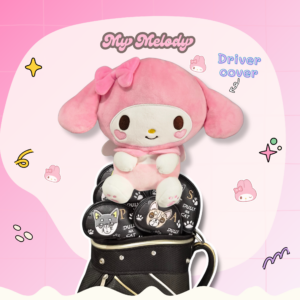 Headcover มายเมโลดี้ (My Melody) - หูตกสีชมพู ลิขสิทธิ์แท้ (Used) สำหรับไม้ Driver cover