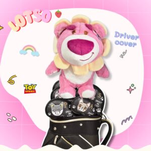Headcover หมีลอทโซ่ (Lotso) สีชมพู - หมีจอมกอด ขนนุ่ม สำหรับ Driver cover 460cc