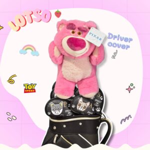 Headcover หมีลอทโซ่ (Lotso) สีชมพู - ลิขสิทธิ์เเท้ หมีจอมกอด ขนนุ่ม สำหรับ Driver cover 460cc