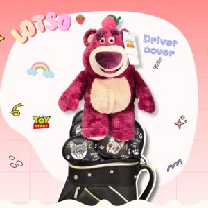 Headcover หมีลอทโซ่ (Lotso) สีชมพู – ลิขสิทธิ์เเท้ หมีจอมกอด ขนนุ่ม สำหรับ Driver cover 460cc