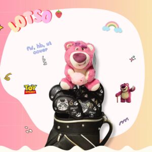 Headcover หมีลอทโซ่ (Lotso) สีชมพู - ลิขสิทธิ์เเท้ หมีจอมกอดถือไอติม ขนนุ่ม สำหรับ Fairway, Hybrid, Ut cover