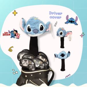 Headcover สติทช์ (Stitch) สีฟ้า - Lilo & Stitch ลิขสิทธิ์แท้ รุ่นขนนุ่มพิเศษ สำหรับ Driver cover