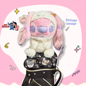 Headcover แองเจิ้ล (Angel) สีชมพู - หวานใจสติทช์ ลิขสิทธิ์แท้ สำหรับ Driver 460cc