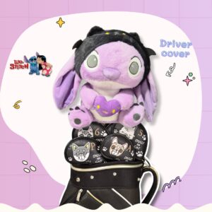 Headcover สติทช์ (Stitch) สีม่วง – Lilo & Stitch ฮาโลวีนงานแฟชั่น ขนนุ่มพิเศษ สำหรับ Driver cover