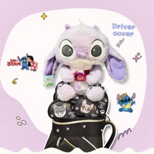 Headcover สติทช์ (Stitch) สีม่วง– Lilo & Stitch งานแฟชั่น ขนนุ่มพิเศษ สำหรับ Driver cover