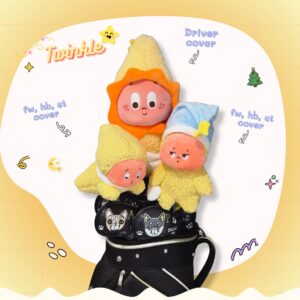 Set Headcover น้องทวิงเกิล (Twinkle) หัวแหลม สีเหลือง – งานแฟชั่น ตุ๊กตาแฟนซี สำหรับ Driver, Fairway, Hybrid, Ut cover