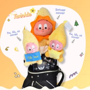 Set Headcover น้องทวิงเกิล (Twinkle) หัวแหลม สีเหลือง - งานแฟชั่น ตุ๊กตาแฟนซี สำหรับ Driver, Fairway, Hybrid, Ut cover