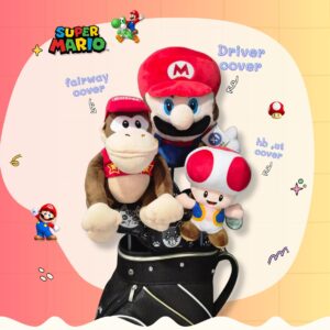 Set Headcover มาริโอ้ (Mario)  – Super Mario Bros สำหรับ Driver, Fairway, Hybrid, Ut cover