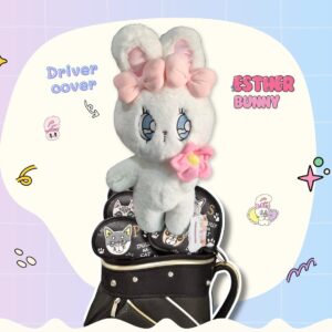 Headcover เอสเธอร์ บันนี่  (Esther Bunny) สีขาวถือดอกไม้ ลิขสิทธิ์แท้ สำหรับ Driver cover