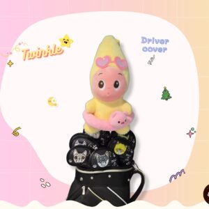 Headcover น้องทวิงเกิล (Twinkle) หน้าแบ๊วมีห่วงยาง – งานแฟชั่น สำหรับ Driver cover